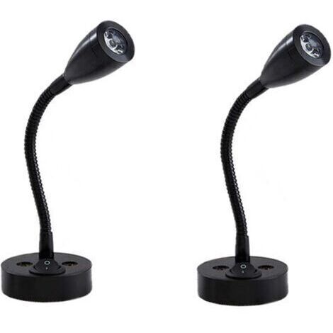 Lampes de lecture LED 12V – Lumière blanche 6000K – Interrupteur réglable – Pour camping-car, caravane, bateau