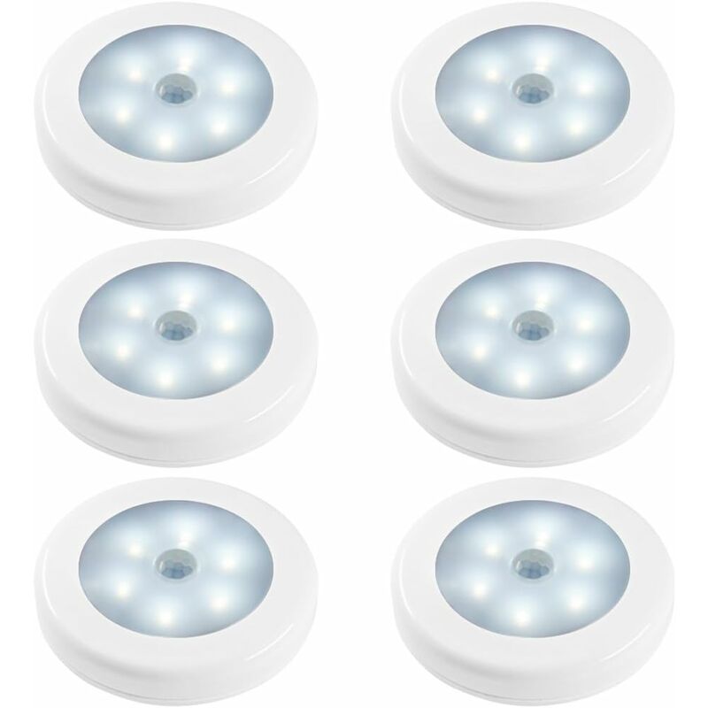 Ersandy - Lampes de Nuit Détecteur de Mouvement, Lot de 6 Action Activée Capteur de Luminosité led Lumières dans Obscurité pour Chambre à Coucher