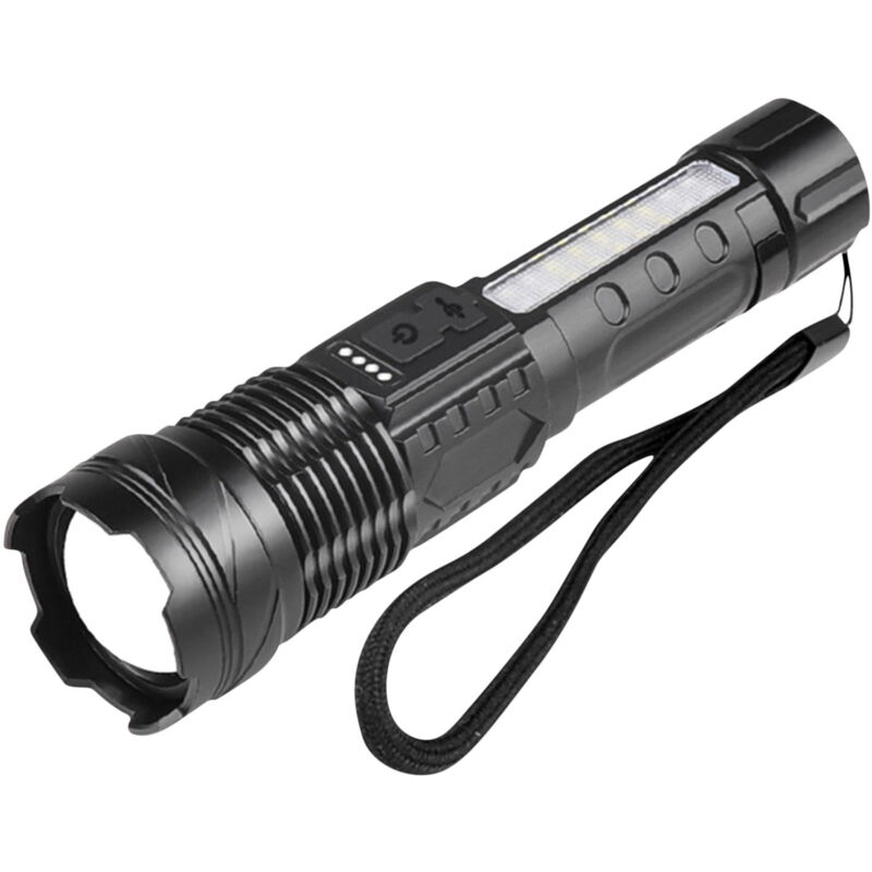 Lampes de poche led haute luminosité pour le camping, la randonnée et la marche – Lampes de poche d'urgence puissantes avec éclairage latéral cob