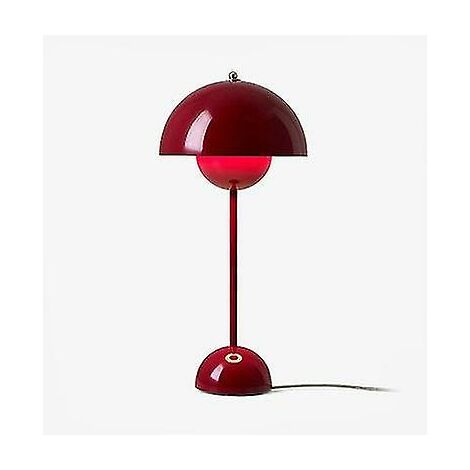 Lampes de table de pot de fleurs en fer modernes pour chambre salon lampes de table de chevet maison étude lampe de bureau E27 luminaires - rouge dontodent