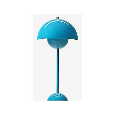 Lampes de table modernes en pot de fleurs en fer pour chambre salon lampes de table de chevet maison étude lampe de bureau E27 luminaires - bleu