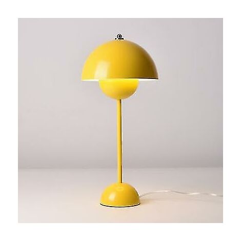 Lampes de table modernes en pot de fleurs en fer pour chambre salon lampes de table de chevet maison étude lampe de bureau E27 luminaires - jaune dontodent