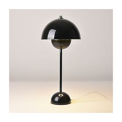 Lampes de table modernes en pot de fleurs en fer pour chambre salon lampes de table de chevet maison étude lampe de bureau E27 luminaires - noir dontodent