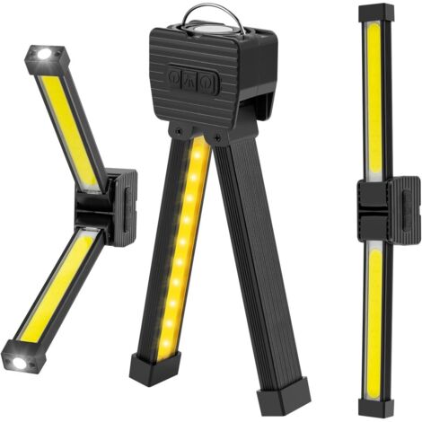 Lampes de travail LED - Lampes de travail LED rechargeables - Éclairage d'atelier - Lampes détecteurs COB rechargeables - Lampes de tente - Lampes de camping - Lampes torches LED magnétiques