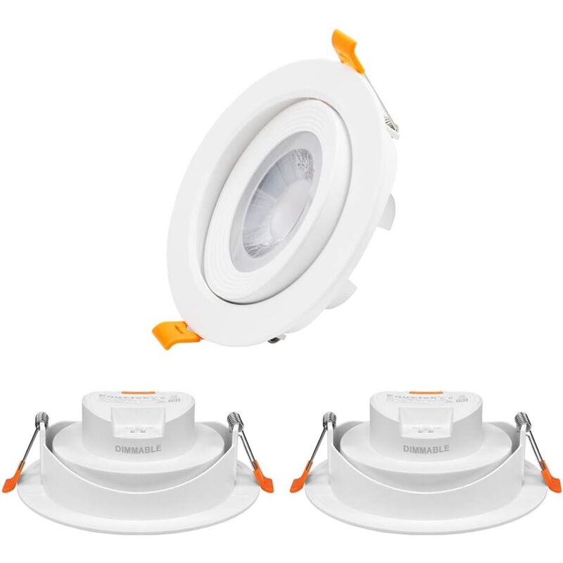 Enuotek - Lampes Encastrable Spots Encastrer a led Orientable Plafond Dimmable Sans Transformateur 12W 3000K 4000K 5000K Diametre Plafond 120-130MM