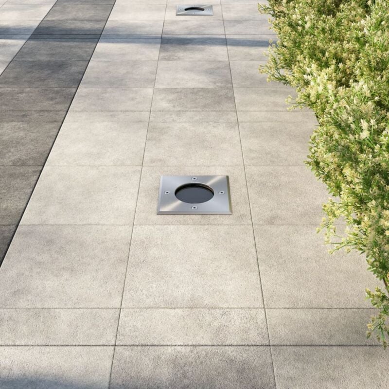 Ynkkvre - inlife Lampes encastrées au sol d'extérieur 3 pcs Carré