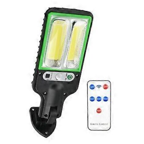 Lampes extérieures solaires D-Solar - Détecteur de mouvement, 3 modes d'éclairage - Télécommande incluse - Protection murale