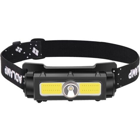Lampes frontales lampe frontale running lampe frontale led Lampe de poche étanche avec 7 vitesses et 300 à 400 lm – Parfaite pour le camping, la randonnée et l'utilisation d'un casque de sécurité