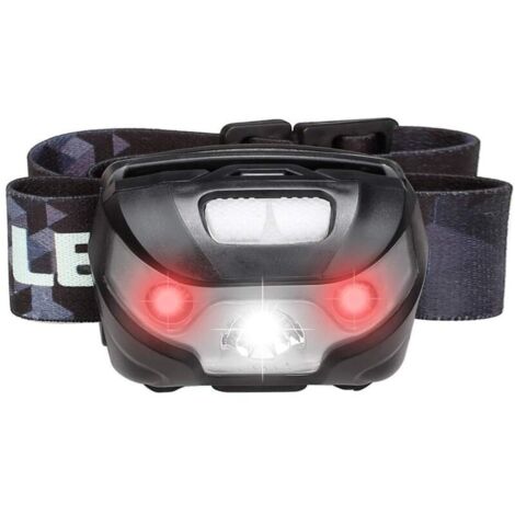 Lampes Frontales LED, Rechargeable USB Torche Frontale, 6 Modes IPX4 Étanche, zoomable Lampe Torche Détecteur