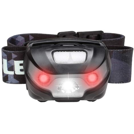 Lampes Frontales LED, Rechargeable USB Torche Frontale, 6 Modes IPX4 Étanche, zoomable Lampe Torche Détecteur