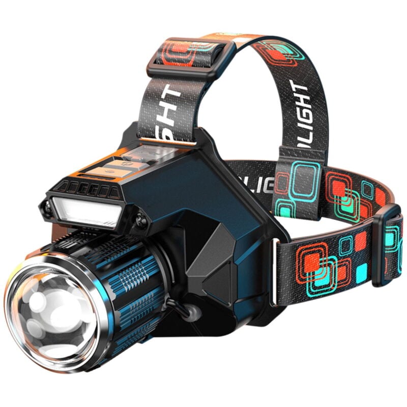 Lampes frontales led rechargeables ultra-lumineuses - Zoom rotatif mécanique, lampe frontale usb - Lumen élevé - Étanche pour le camping, la