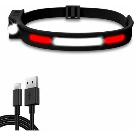 Lampes Frontales Rechargeable Etanche et 5 Modes Halolight 350 Lumens, Lampe Frontale Running, Enfants, Camping, Vélo, Pêche LED Lumineuse Headlight