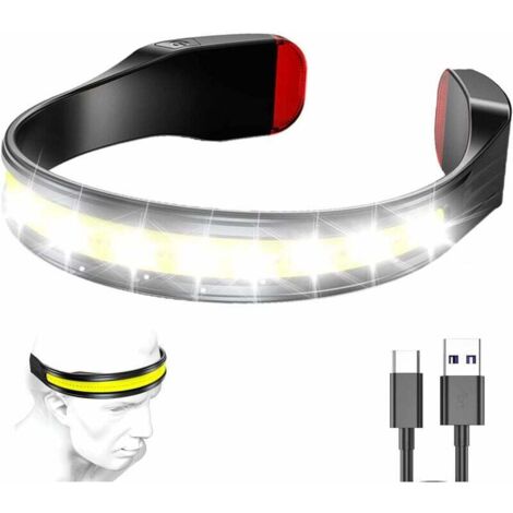 Lampes Frontales Rechargeable-Légère étanche Lampe Frontale LED Ultra Puissante,Torche 230°3 Modes 500 Lumen,Étanche Ipx6 Et Lampe Frontale Arrière Rouge,Adapté Au Camping,Randonnée,Travail,Pêche