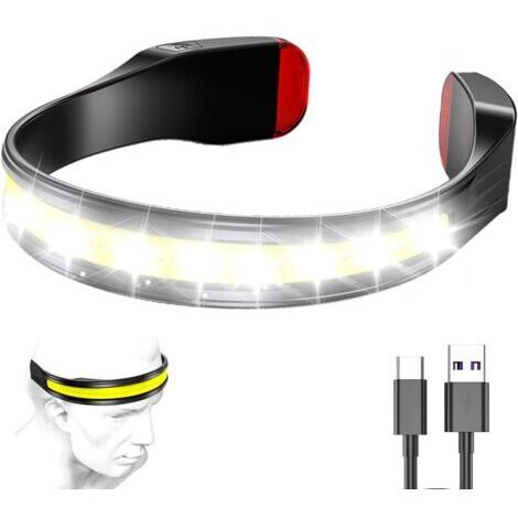 Lampes Frontales Rechargeable-Légère étanche Lampe Frontale LED Ultra Puissante,Torche 230°3 Modes 500 Lumen,Étanche Ipx6 Et Lampe Frontale Arrière Rouge,Adapté Au Camping,Randonnée,Travail,Pêchedengy