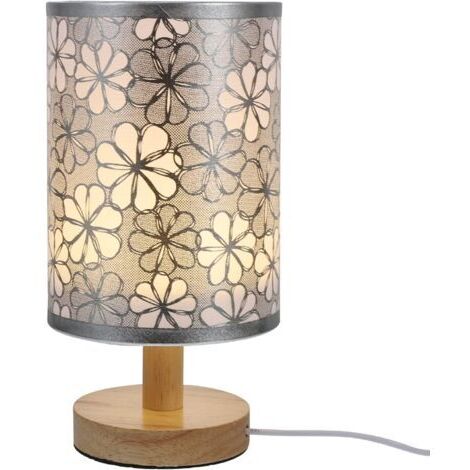 Lampes LED en bois pour table de chevet, tissu, chambre en bois, petite table de chevet et intensité variable, abat-jour de bureau, salon de nuit, vintage