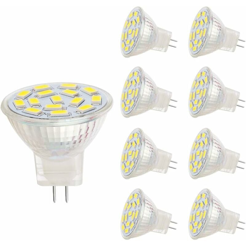 Lampes led MR11, douille GU4.0, 3W, correspondant à des lampes halogènes 20-30 w, 12 v ac/dc, 350LM, projecteur 120 °, éclairage sur rail, blanc