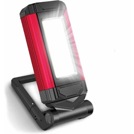 Lampes LED Rechargeables, Baladeuses LED pour Mécaniciens avec Support Pivotant et Crochet pliant, Lampe de Poche COB avec Aimant pour Auto, Atelier, Camping et Urgences-Cadeau Homme