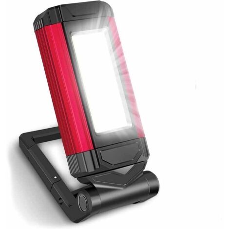 Lampes LED Rechargeables, Baladeuses LED pour Mécaniciens avec Support Pivotant et Crochet pliant, Lampe de Poche COB avec Aimant pour Auto, Atelier, Camping et Urgences-Cadeau Homme