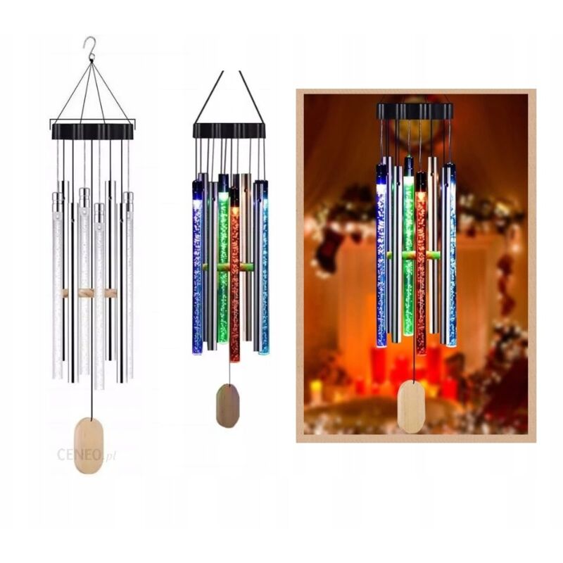 Lampes LED SOLAIRES CLOCHES jardin GIRLANDA RGB