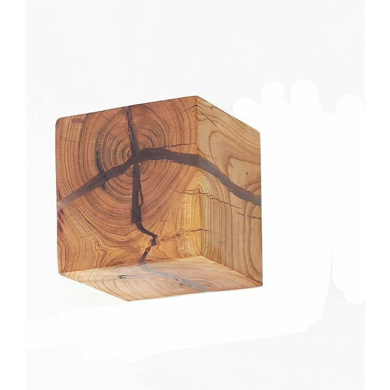 Lampes Murales en Crack en Bois 5W Creative led Applique Petite Nuit Lumière Chaud en Bois Blanc Crack Applique Murale Lampe de Chevet Couloir