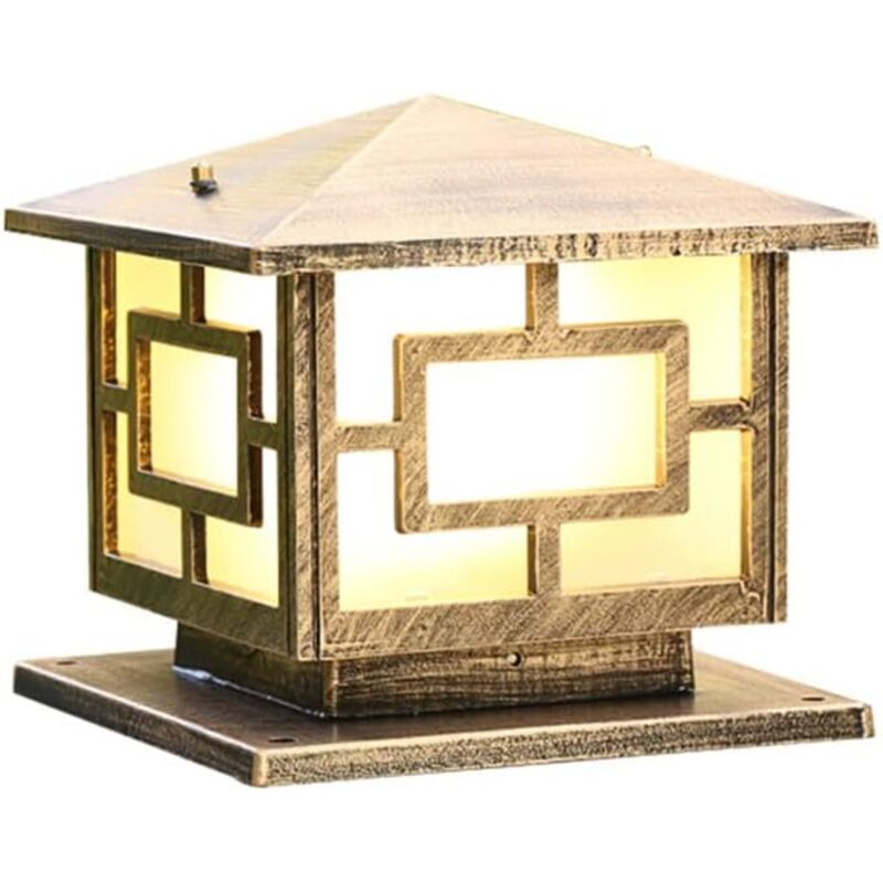 Lampes piliers pour villa de jardin, lampe Stigma étanche, éclairage extérieur, lampe pilier classique et nostalgique pour cour, diamètre 30 cm