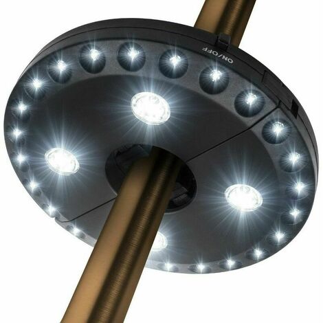 Lampes pour Parasol Patio Parapluie Light 3 Mode de luminosité 28 lumières LED , Parapluie bâton léger pour parapluies de terrasse, le camping, tentes ou à l'extérieur
