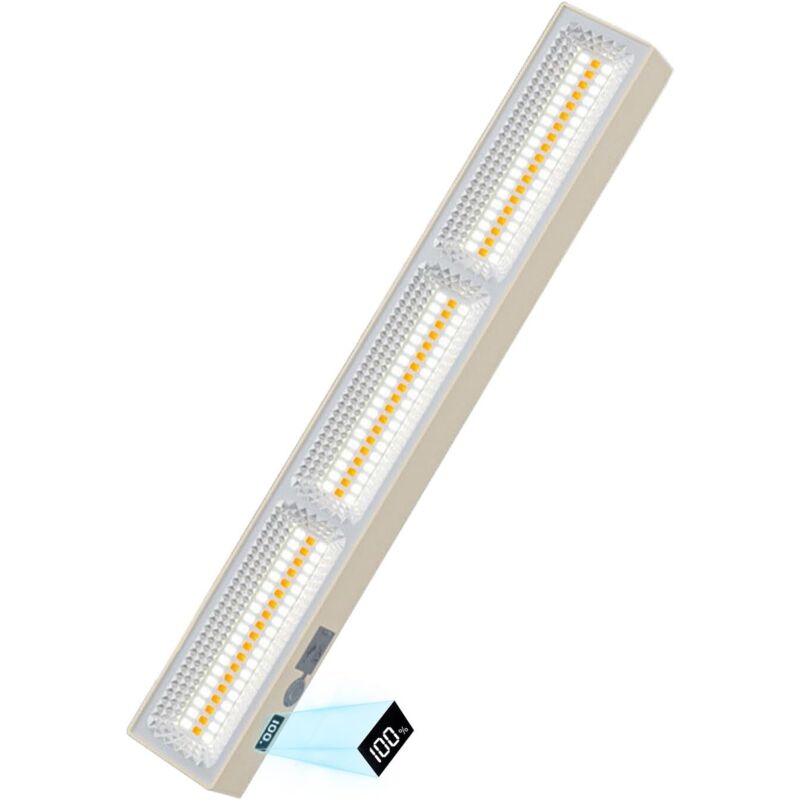 Lampes rechargeables 4000 lumens 30 cm Tube LED Barre lumineuse de travail, 3 modes d'éclairage 5000 mAh Portable IPX6 Étanche Lampe d'urgence