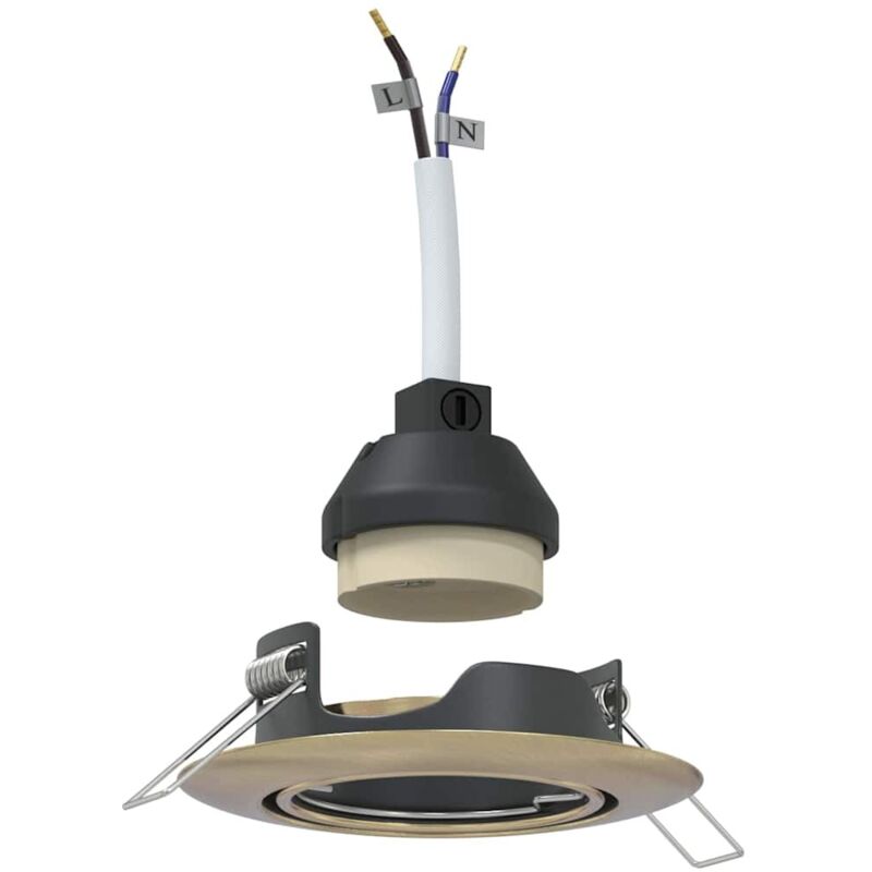 Vidaxl - Spots encastrés 6 pcs Ronds GU10 Laiton Ø90 mm Acier