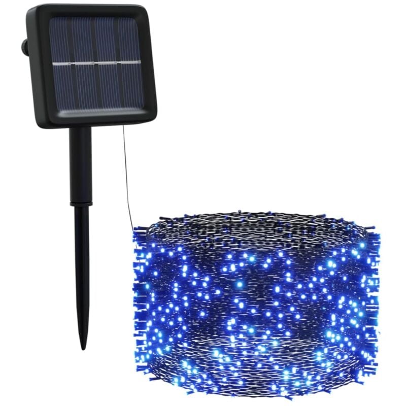 Vidaxl - Lampes solaires 5 pcs 5x200 led Bleu Intérieur Extérieur