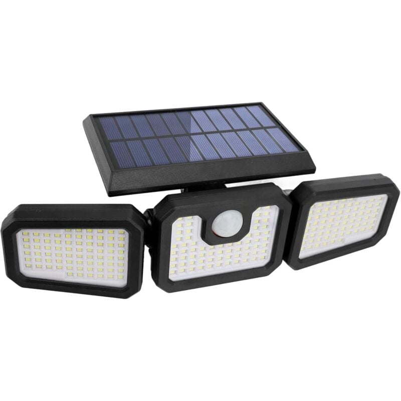 Lampes solaires à 210 led pour jardin extérieur, lampes solaires d'extérieur avec détecteur de mouvement, lampes solaires sans fil pour l'extérieur