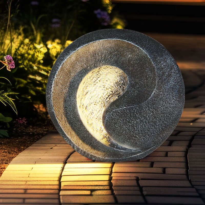 Lampes solaires aspect pierre pour l'extérieur, sculpture de jardin pour l'extérieur, lampe solaire d'extérieur résistante aux intempéries, lampe de