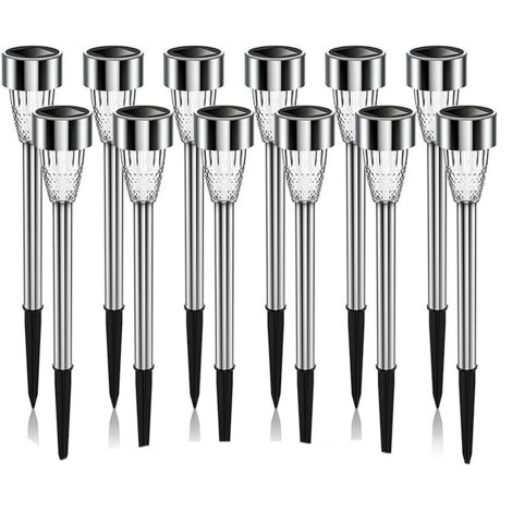 Lampes solaires de jardin, 12PCS Lampe Solaire au Sol Etanche IP65,  Lumière Solaire Décoration Eclairage pour Chemins Terrasse Pelouse