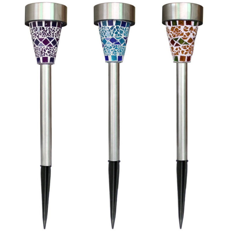 Feiyue - Lampes solaires de jardin d'extérieur, lampes led mosaïques, éclairage paysager d'allée