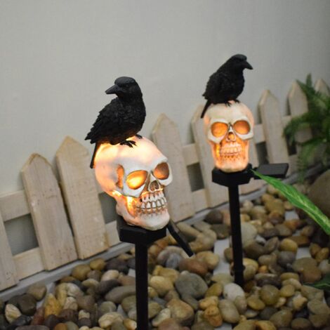Lot De 10 Piquets De Jardin Halloween – Métal Aspect Rouillé, Sorcière, Citrouille, Chat – Décoration Extérieure