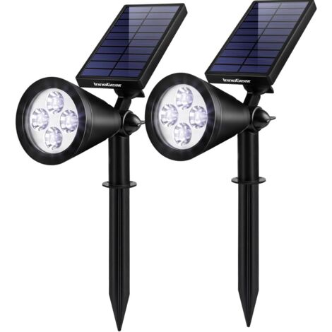Lampes solaires de jardin étanches pour une utilisation extérieure, adaptées à l'éclairage de cour et de paysage, allées, projecteurs, appliques murales avec fonction marche/arrêt automatique, lot de 
