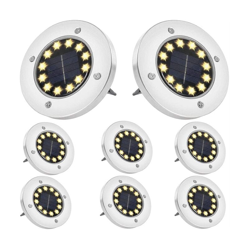 Lucky-88 - Lampes solaires de jardin extérieur 12 led Lampes solaires de jardin extérieures Lampes solaires étanches Jardin extérieur Patio Allée
