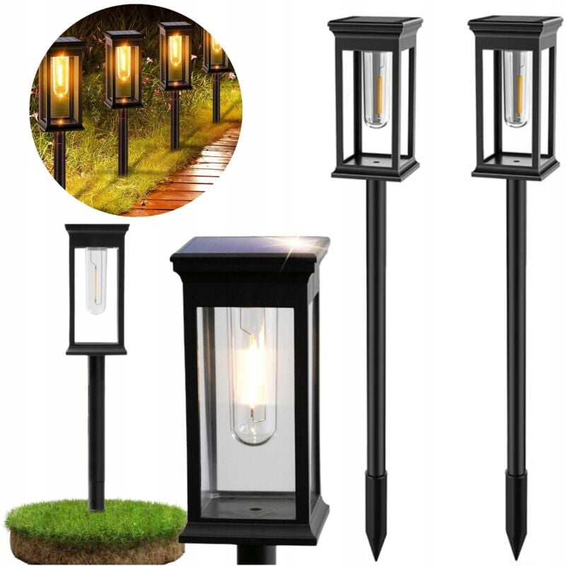 Lampes solaires de jardin, lampe solaire LED, 2 pièces