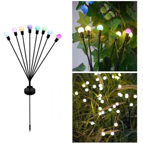 Lampes solaires de jardin, lampes solaires rotatives améliorées, lumières colorées, lot de 5 lampes solaires étanches pour une utilisation extérieure, cour, terrasse, aménagement paysager, décoration 
