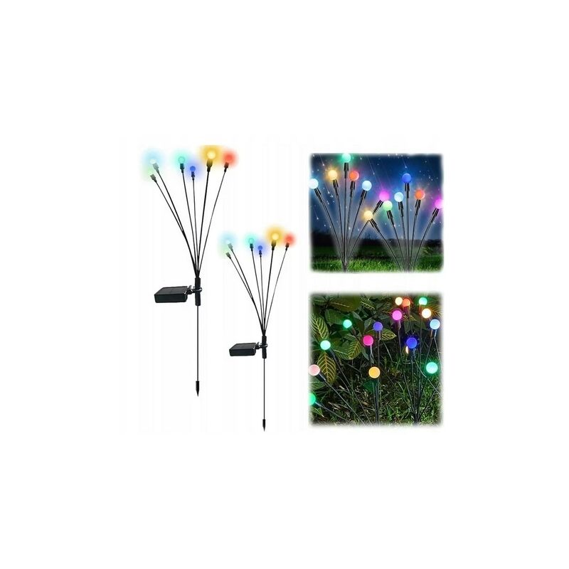 Lampes Solaires De Jardin Led Hit Balls Swing Pour Jardin Rvb 2 Pcs