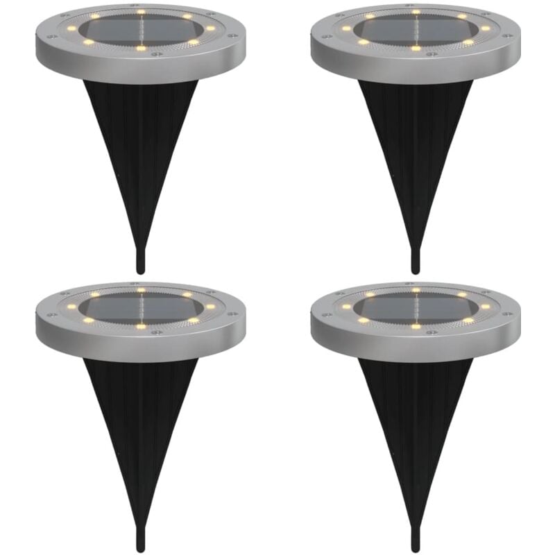 Vidaxl - Lampes solaires de sol et piquets de sol extérieur 4 pcs