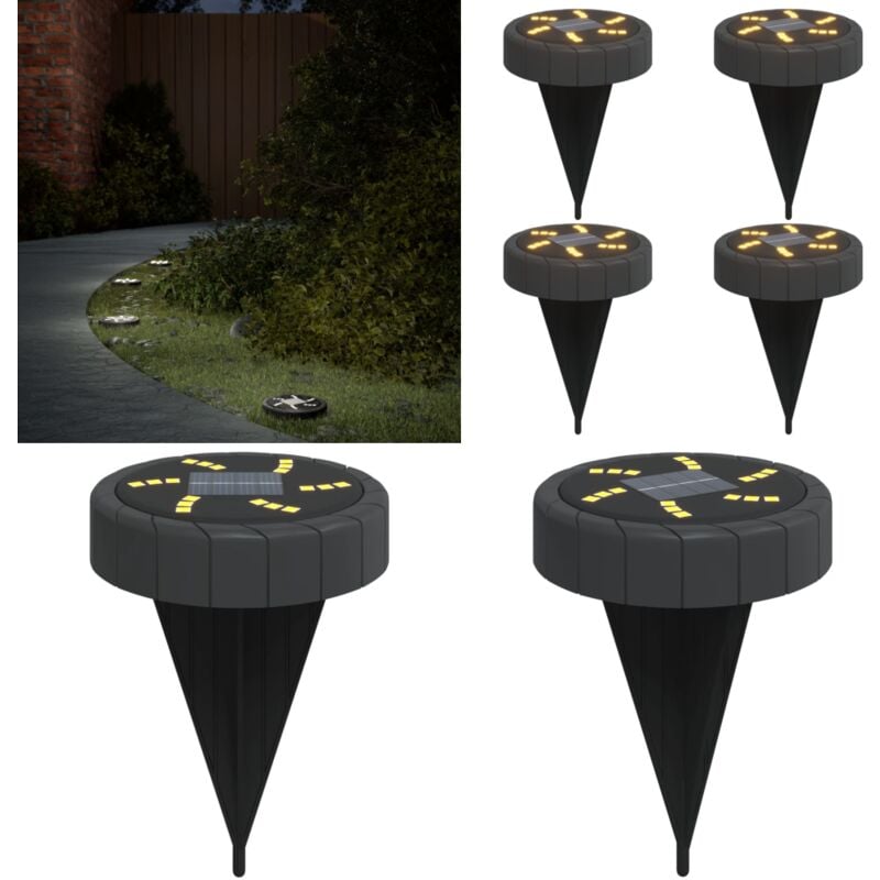 Lampes solaires de sol et piquets de sol extérieur 4 pcs - Lampe Solaire Exterieur - Éclairage Solaire Jardin - Lampadaire Solaire - Lumieres