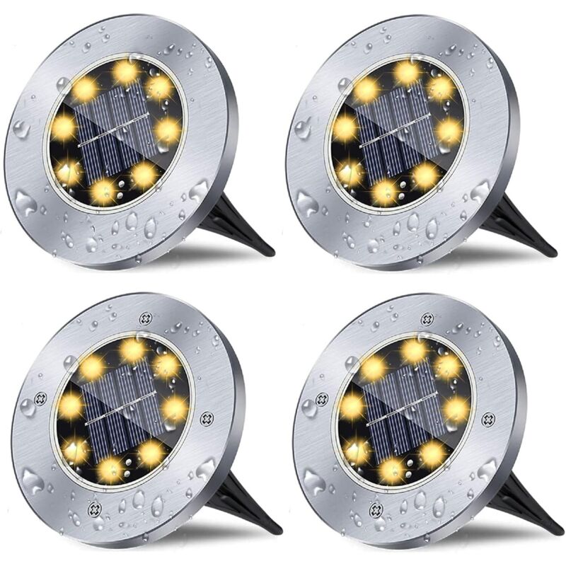 Lampes solaires de sol, lampes solaires de jardin étanches, lampes de jardin extérieures améliorées, lampes de sol lumineuses, lampes de paysage pour