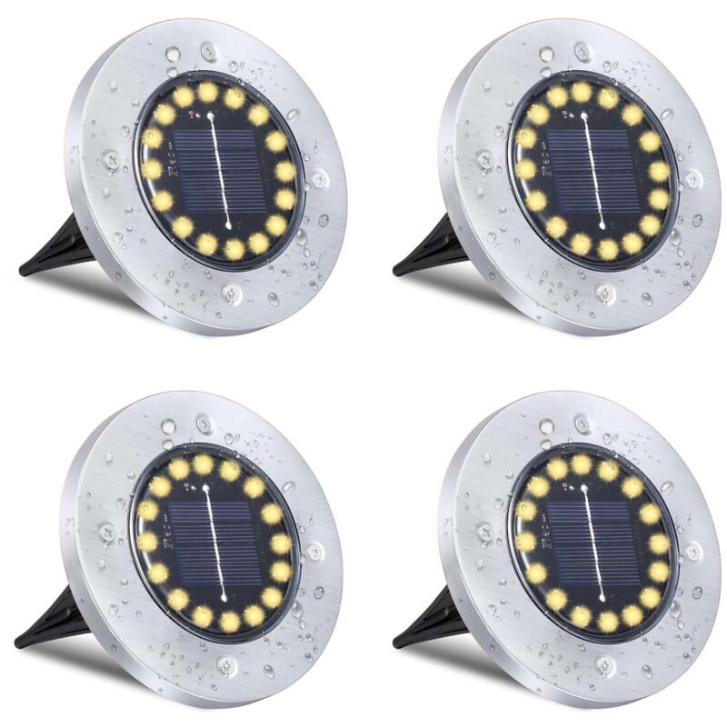 Lampes solaires de sol, lampes solaires étanches pour jardin extérieur, lampes de sol haute luminosité, adaptées à l'éclairage paysager des canaux,