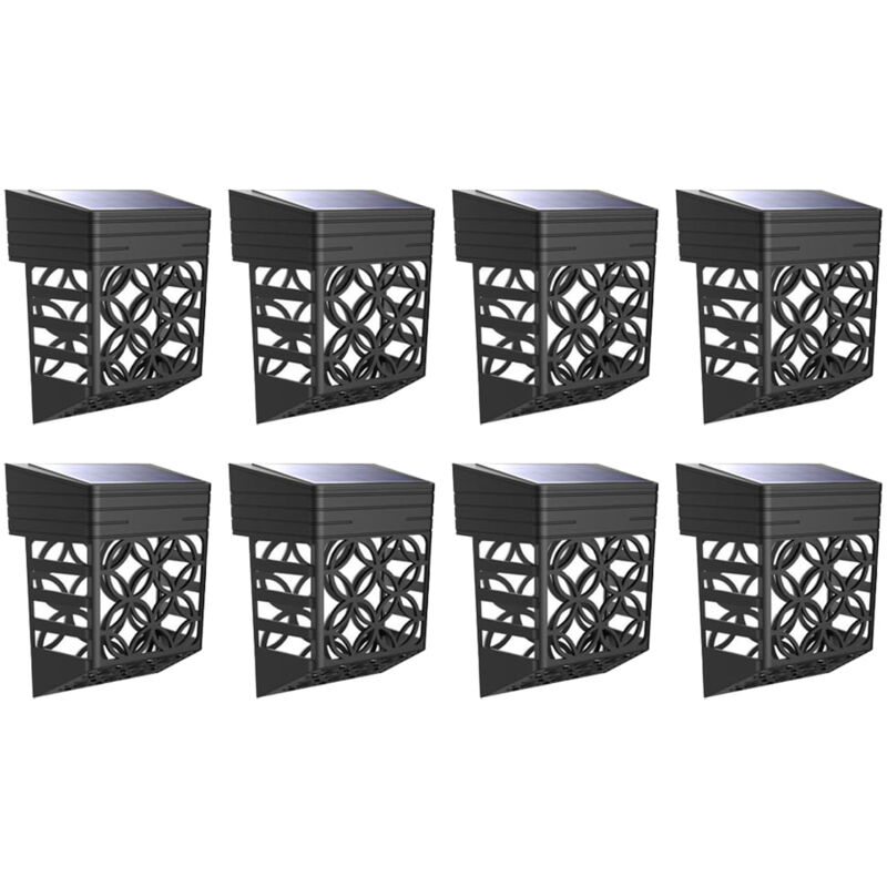 Lampes solaires de terrasse, éclairage décoratif de jardin extérieur, du crépuscule à l'aube, étanches, applique murale solaire pour poteau de clôture