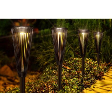 Lampes solaires d'extérieur à économie d'énergie pour éclairage paysager de jardin, allée, trottoir et cour