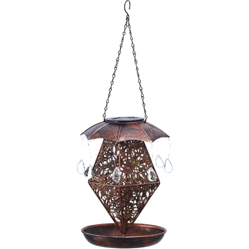 Lampes solaires d'extérieur à led, imperméables, en fer, en maçonnerie creuse, parapluie, mangeoire à oiseaux, décoration de jardin, veilleuse pour