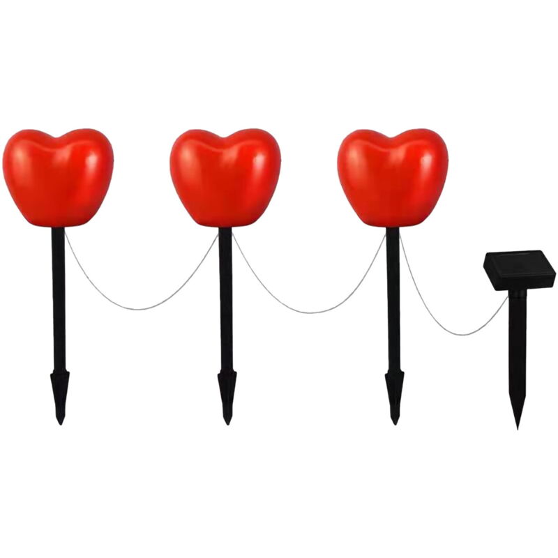 Feiyue - Lampes solaires d'extérieur à led, imperméables, en forme de cœur, luminaire décoratif de jardin, idéal pour un jardin, une cour ou un