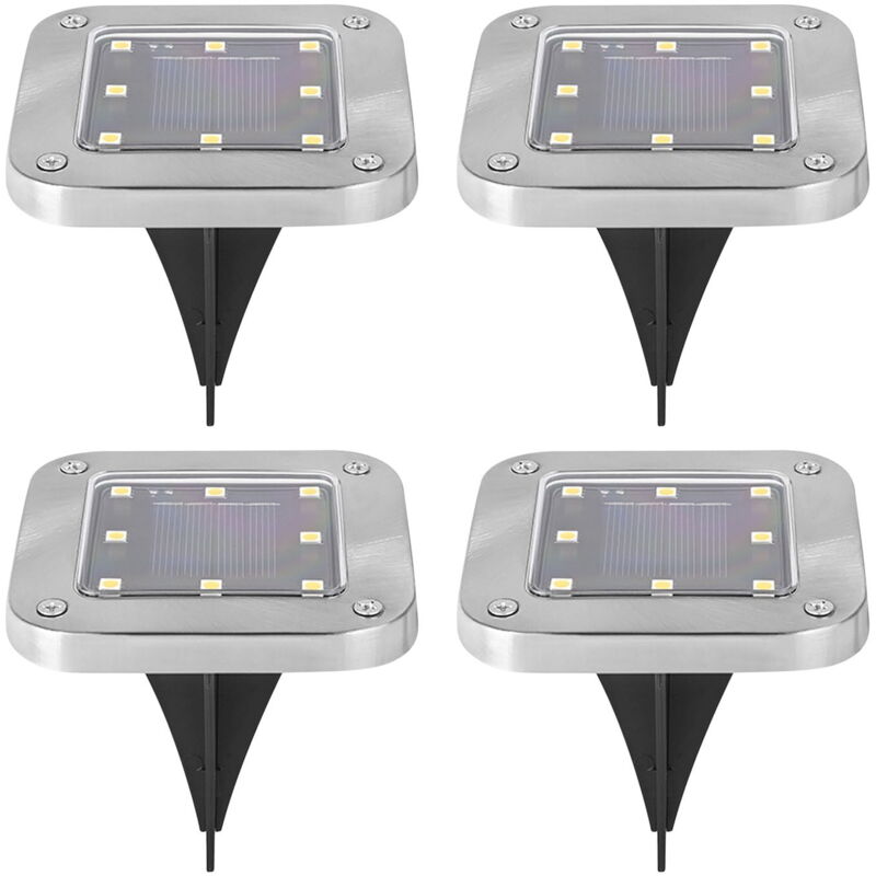 Lampes solaires d'extérieur, éclairage led d'extérieur étanche, éclairage solaire au sol, 8 led, éclairage solaire d'extérieur amélioré, éclairage de