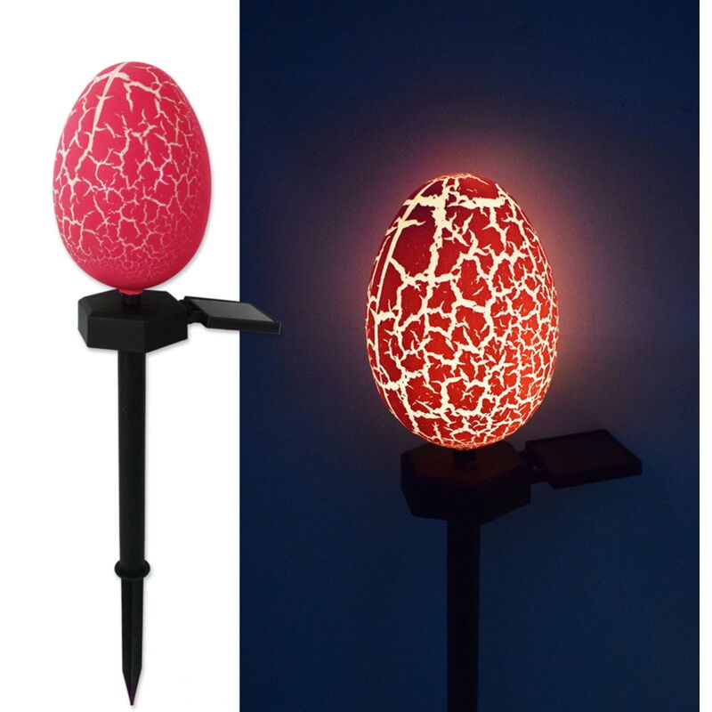 Lampes solaires d'extérieur en forme d'œuf de Pâques, décorations de Pâques, 43 cm, LED, alimentées par énergie solaire, étanches, avec piquet, pour