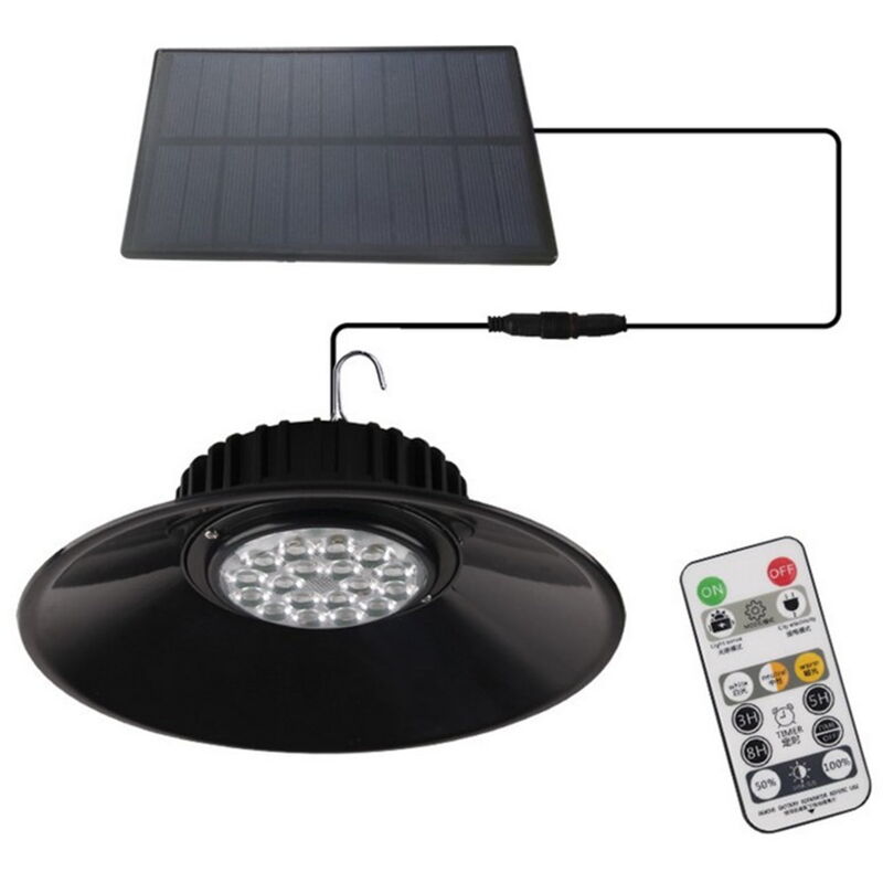 Lampes solaires d'extérieur, lampe d'extérieur à led étanche à énergie solaire, lampe de cour intelligente avec télécommande, lampe suspendue